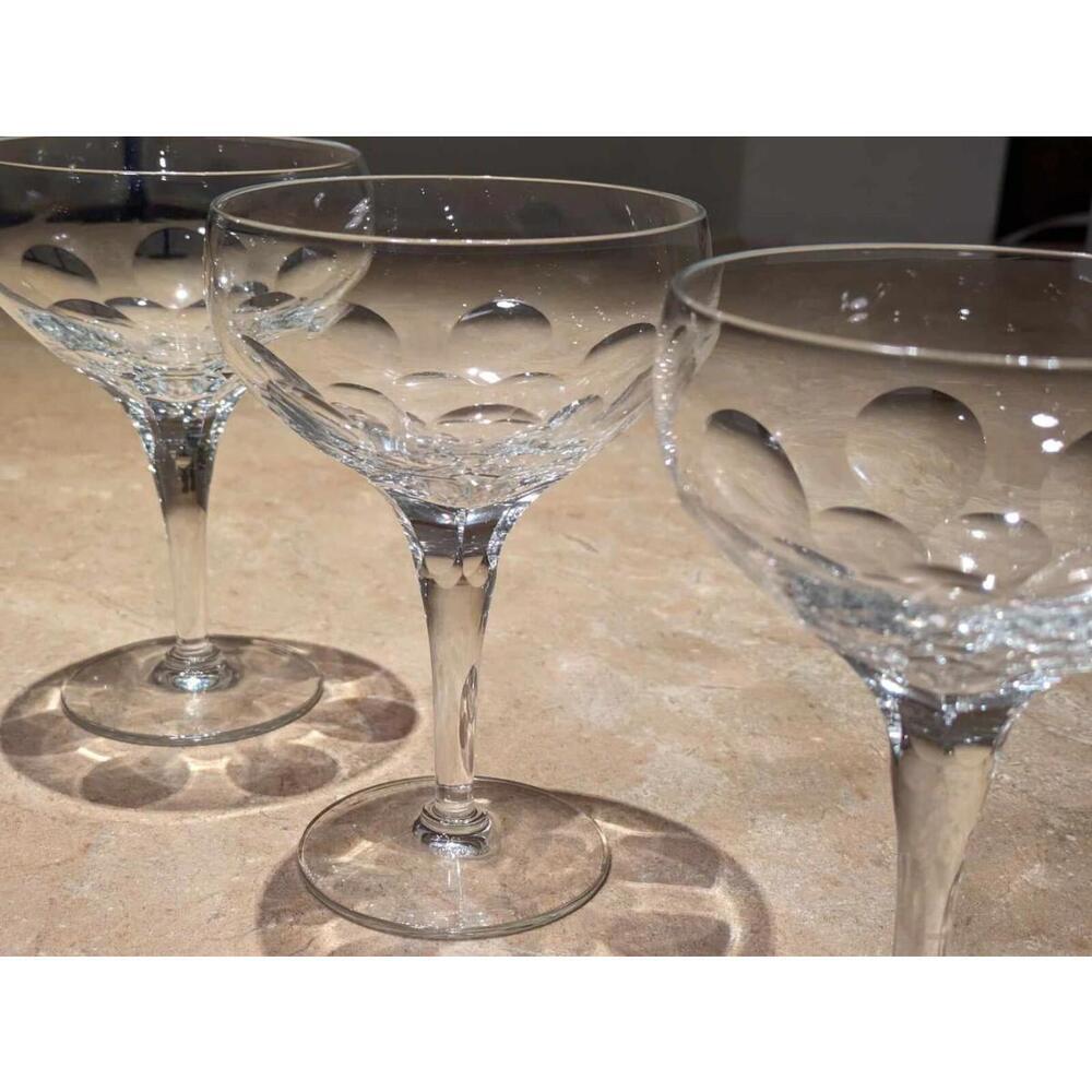 Vintage Set Of 3 Nachtmann Bleikristall Germany Crystal Coupe set of 3